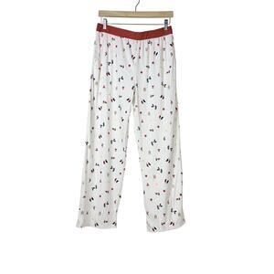 Jaclyn Apparel White Holiday Knit Pajama Pants Womens S NWOT Christmas